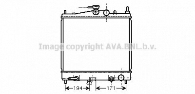 AVA QUALITY COOLING dna2248 -  Радиатор, охлаждение двигателя